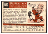 1959 Topps Baseball #512 George Altman Cubs VG-EX 453614