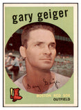 1959 Topps Baseball #521 Gary Geiger Red Sox EX-MT 453652