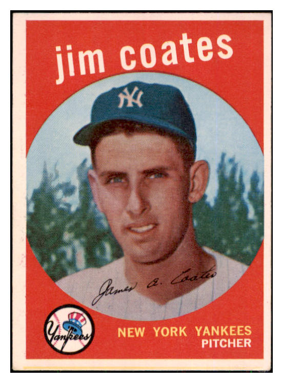 1959 Topps Baseball #525 Jim Coates Yankees EX-MT 453675