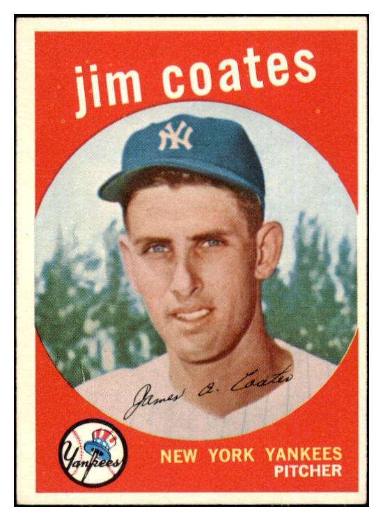 1959 Topps Baseball #525 Jim Coates Yankees EX-MT 453676