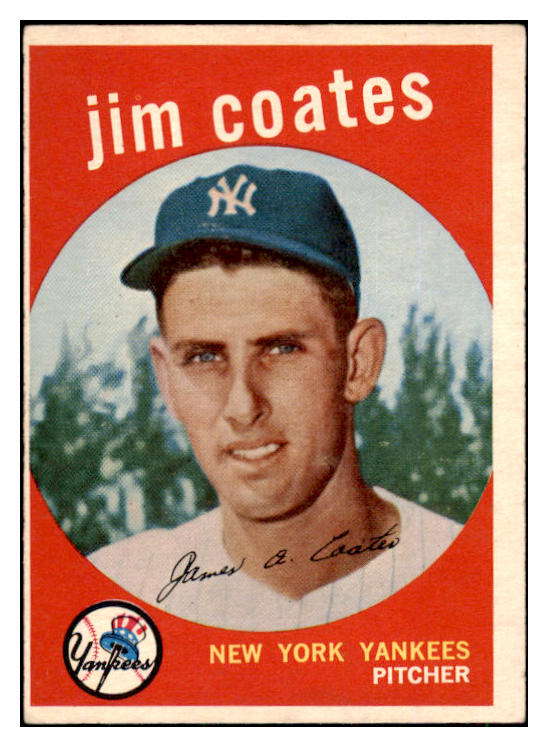 1959 Topps Baseball #525 Jim Coates Yankees EX 453677