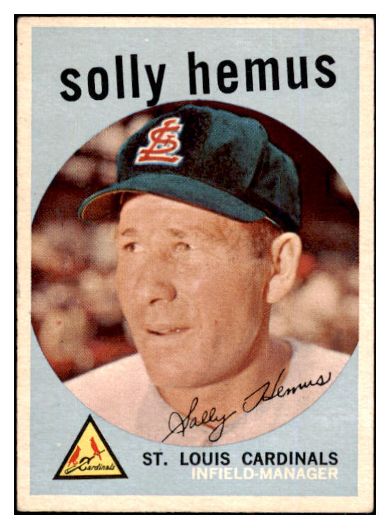 1959 Topps Baseball #527 Solly Hemus Cardinals EX 453689