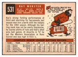 1959 Topps Baseball #531 Ray Webster Indians EX-MT 453704