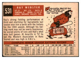 1959 Topps Baseball #531 Ray Webster Indians VG-EX 453708