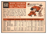 1959 Topps Baseball #532 Mark Freeman A's EX 453712