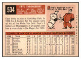 1959 Topps Baseball #534 Faye Throneberry Senators EX-MT 453723