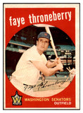 1959 Topps Baseball #534 Faye Throneberry Senators EX 453725