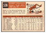 1959 Topps Baseball #536 Dan Kravitz Pirates EX-MT 453735