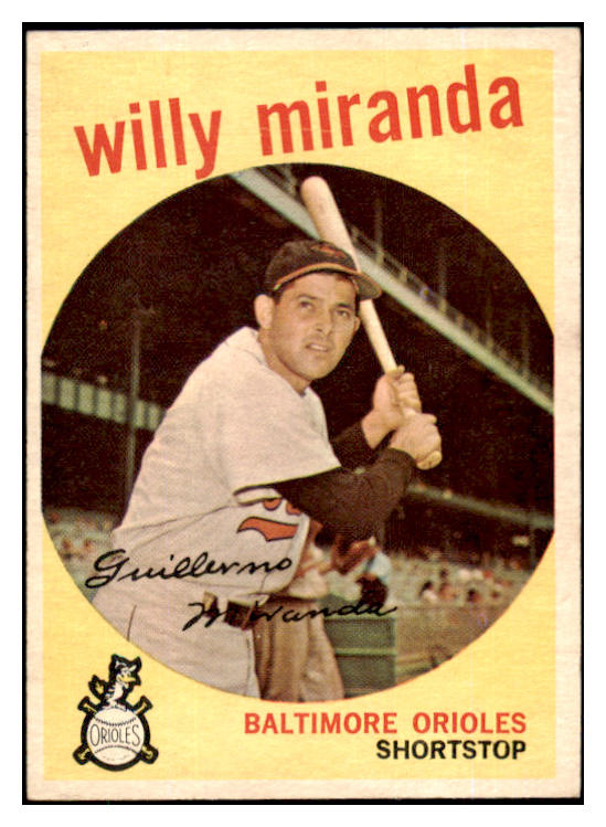1959 Topps Baseball #540 Willie Miranda Orioles EX-MT 453759
