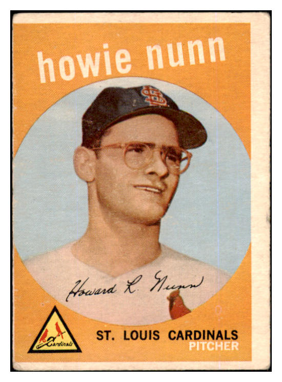 1959 Topps Baseball #549 Howie Nunn Cardinals VG 453808