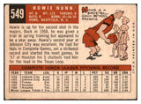 1959 Topps Baseball #549 Howie Nunn Cardinals VG 453808