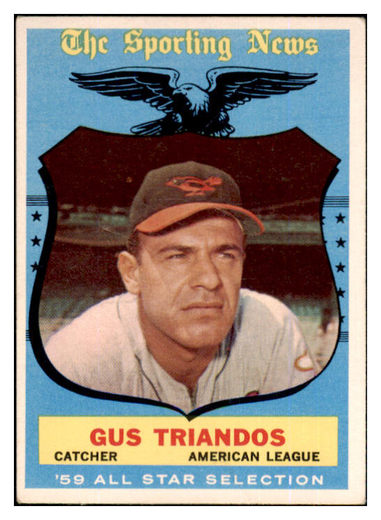 1959 Topps Baseball #568 Gus Triandos A.S. Orioles EX 453833