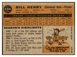 1960 Topps Baseball #524 Bill Henry Reds EX-MT 453925