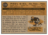 1960 Topps Baseball #526 Paul Giel Pirates VG-EX 453938