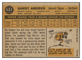 1960 Topps Baseball #531 Sandy Amoros Tigers EX 453966