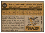 1960 Topps Baseball #535 Whitey Lockman Reds EX 453990