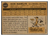 1960 Topps Baseball #542 Ken Hamlin A's VG 454031