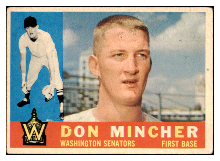 1960 Topps Baseball #548 Don Mincher Senators VG-EX 454065