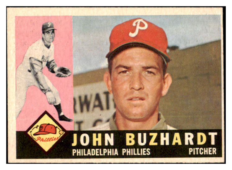 1960 Topps Baseball #549 John Buzhardt Phillies VG-EX 454071