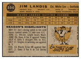 1960 Topps Baseball #550 Jim Landis White Sox NR-MT 454075