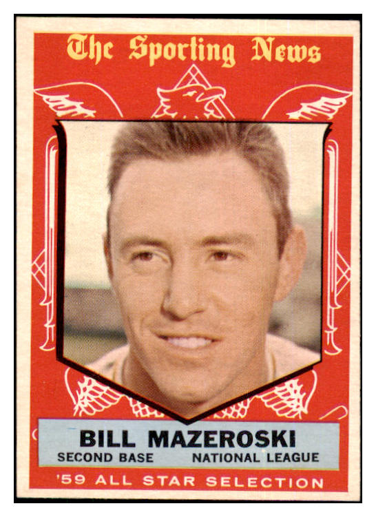 1959 Topps Baseball #555 Bill Mazeroski A.S. Pirates EX-MT 454439