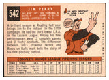 1959 Topps Baseball #542 Jim Perry Indians EX+/EX-MT 454471