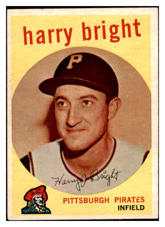 1959 Topps Baseball #523 Harry Bright Pirates EX 454479