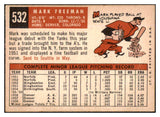 1959 Topps Baseball #532 Mark Freeman A's EX 454483