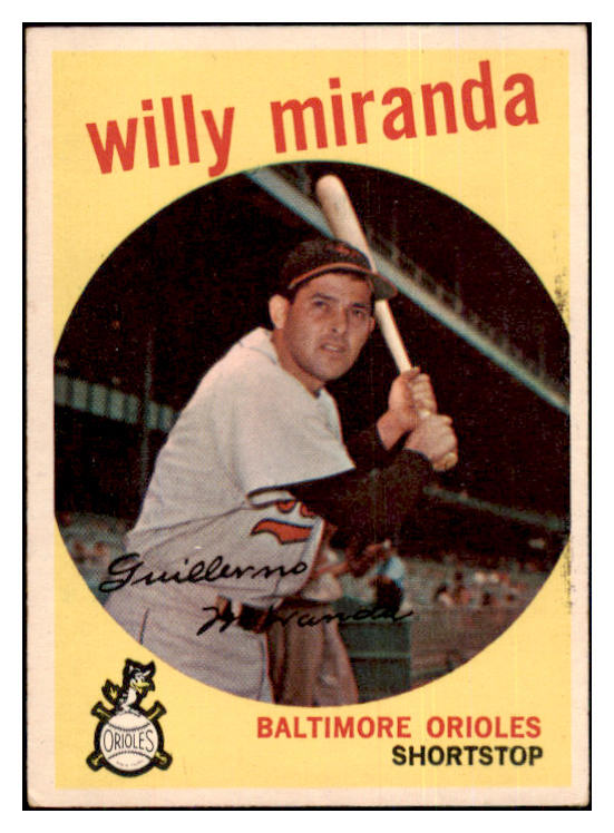 1959 Topps Baseball #540 Willie Miranda Orioles VG-EX 454508