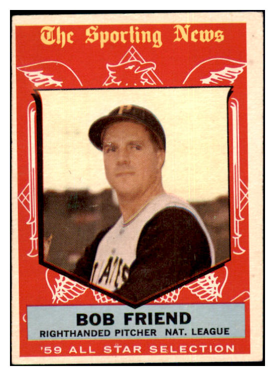 1959 Topps Baseball #569 Bob Friend A.S. Pirates VG-EX 454511