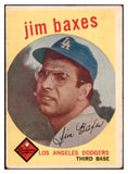 1959 Topps Baseball #547 Jim Baxes Dodgers VG-EX 454521