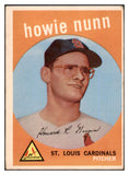 1959 Topps Baseball #549 Howie Nunn Cardinals VG-EX 454522