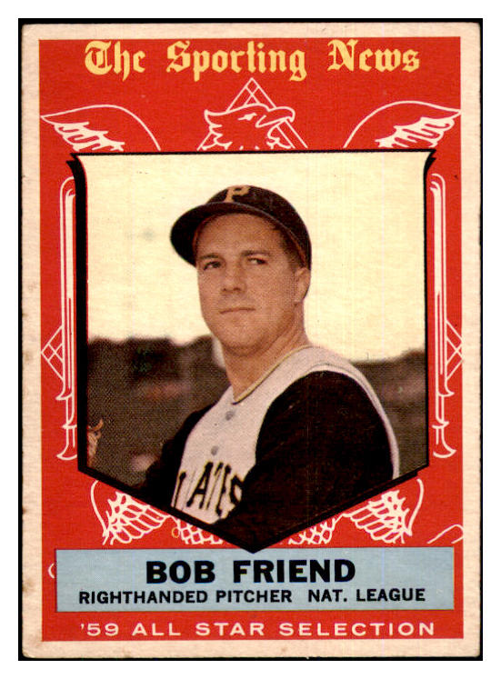 1959 Topps Baseball #569 Bob Friend A.S. Pirates VG-EX 454524