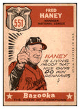 1959 Topps Baseball #551 Fred Haney A.S. Braves VG 454526