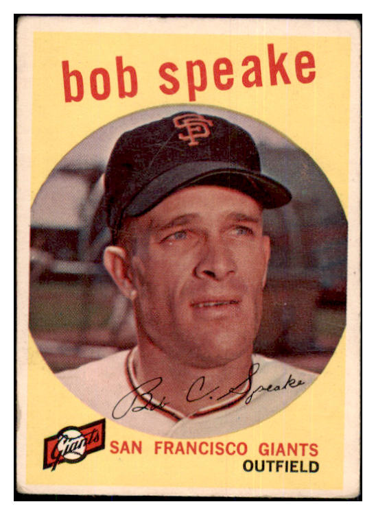 1959 Topps Baseball #526 Bob Speake Giants VG 454532