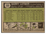 1961 Topps Baseball #560 Barry Latman Indians NR-MT 454716