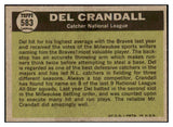 1961 Topps Baseball #583 Del Crandall A.S. Braves EX-MT 454777