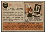 1962 Topps Baseball #547 Don Ferrarese Cardinals NR-MT 454885