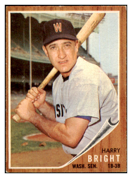1962 Topps Baseball #551 Harry Bright Senators EX 454891
