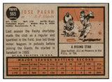 1962 Topps Baseball #565 Jose Pagan Giants EX-MT 454945