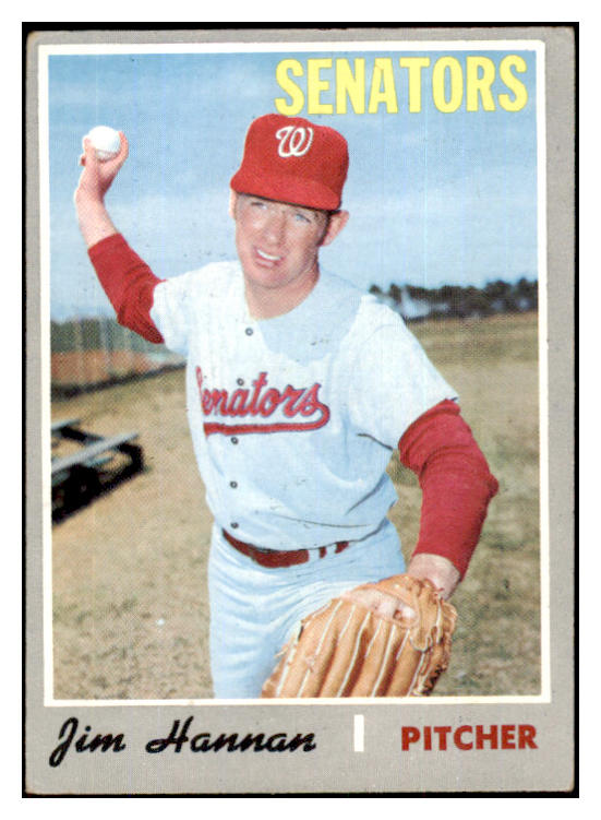 1970 Topps Baseball #697 Jim Hannan Senators EX 455001