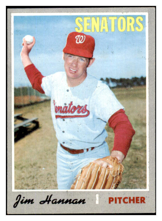 1970 Topps Baseball #697 Jim Hannan Senators EX-MT 455016