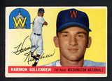 1955 Topps Baseball #124 Harmon Killebrew Senators VG-EX 455379