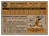 1960 Topps Baseball #326 Roberto Clemente Pirates VG-EX 455388