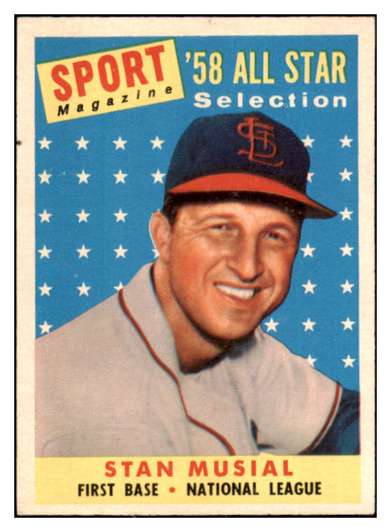 1958 Topps Baseball #476 Stan Musial A.S. Cardinals EX+/EX-MT 455414