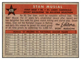 1958 Topps Baseball #476 Stan Musial A.S. Cardinals EX+/EX-MT 455414