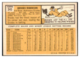 1963 Topps Baseball #345 Brooks Robinson Orioles NR-MT 455445