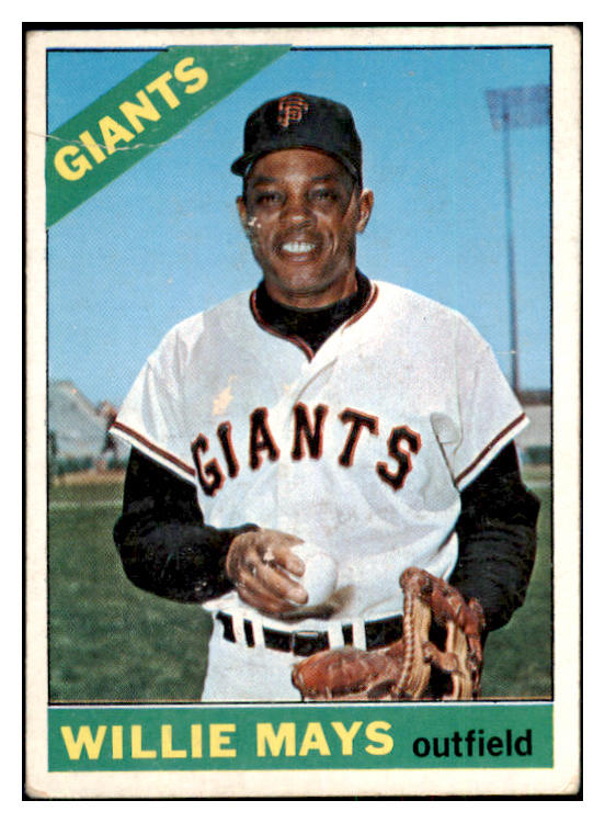 1966 Topps Baseball #001 Willie Mays Giants VG 455464