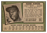 1971 Topps Baseball #400 Hank Aaron Braves VG 455483
