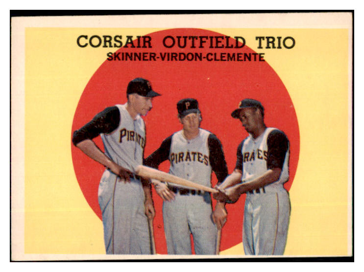 1959 Topps Baseball #543 Roberto Clemente Bill Virdon EX-MT 455489